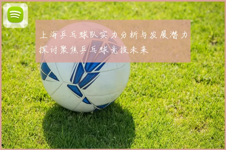 上海乒乓球队实力分析与发展潜力探讨聚焦乒乓球竞技未来